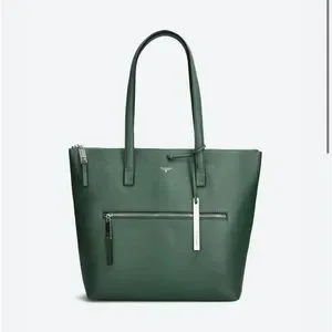 Tahari kat leather tote hotsell